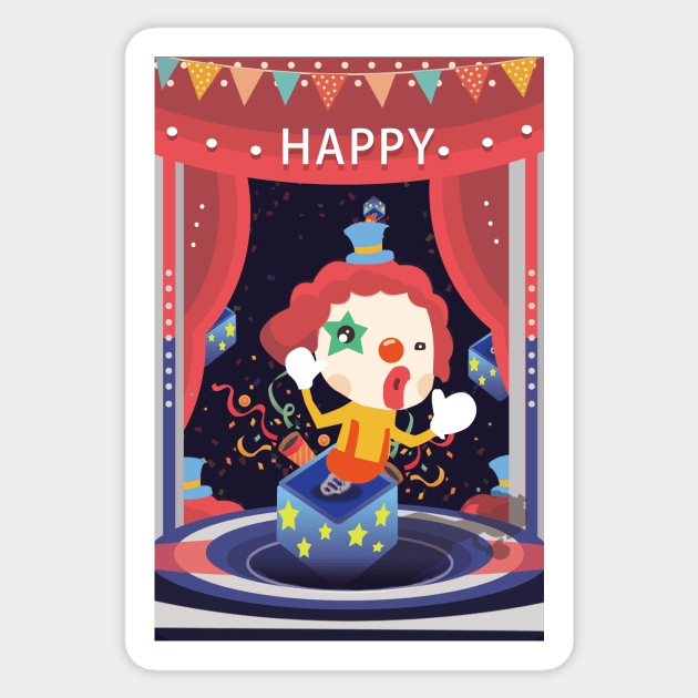 Happy Magic Clown Sticker by MariaStore